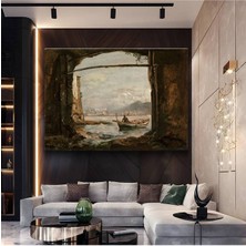 TosbArt Joseph Mallord William Turner Mağara Deniz Manzarası Kanvas Tablo Ressam Tablosu