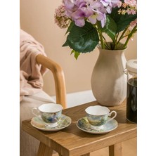 LC Waikiki Karışık Baskılı 2 Kişilik Porselen Kahve Fincan Takımı 90 ml  (S6)