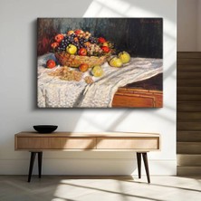 TosbArt Claude Monet Meyve Sepeti Natürmort Sanatı Kanvas Tablo Sanat Tablosu Ressam Tablosu