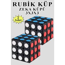 Artlantis Rubik Küp 2 Adet Zeka Küpü Eğitici Oyuncak 3X3X3 Canlı Renkler Magic Cube 6x6 cm