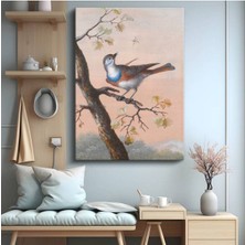 TosbArt John James Audubon Mavi Göğüslü Kuş Doğa Kanvas Tablo Sanat Tablosu Ressam Tablosu