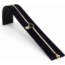 Pangu Zirkon Taşlı Yıldız Figürlü Su Yolu Altın Renk Çelik Bileklik