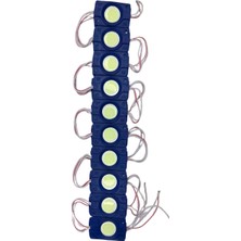 Powerr Led Aydınlatma 200 Adet 12 Volt 2.4 Watt Kare Turkuaz Cob LED Modül IP65 1 Adet