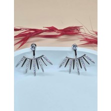 Zirkon Taşlı Şık Silver Küpe