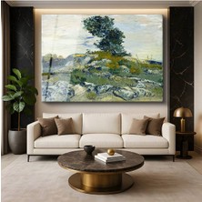 TosbArt Vincent Van Gogh Kayalık Doğa Manzarası Temperli Cam Tablo Sanat Tablosu Dekoratif Tablo