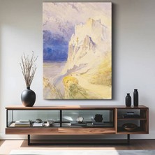 TosbArt J.m.w. Turner Harlech Kalesi Tarihi Yapı Kanvas Tablo Sanat Tablosu Ressam Tablosu