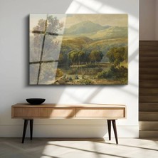 TosbArt William Turner Kırsal Doğa Manzarası Temperli Cam Tablo Sanat Tablosu Dekoratif Tablo