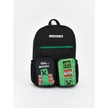 LC Waikiki Siyah Minecraft Baskılı Erkek Çocuk Sırt Çantası  (S6)