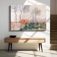 TosbArt Blanche Hoschedé-Monet Sonbahar Ağaçları Renk Manzarası Temperli Cam Tablo Sanat Tablosu