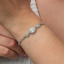 Inure Jewelry Gümüş Damla Su Yolu Kadın Bileklik