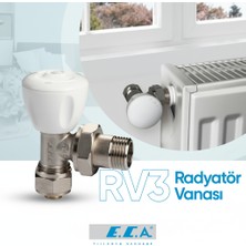 Yapı Kalite Eca Rv3 Köşe Radyatör Vanası 1/2 602120641