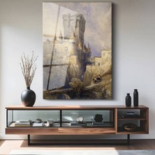 TosbArt J.m.w. Turner Segovia Tarihi Kalesi Temperli Cam Tablo Sanat Tablosu Dekoratif Tablo