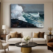 TosbArt Winslow Homer Northeaster Fırtınalı Deniz Resmi Kanvas Tablo Sanat Tablosu Ressam Tablosu