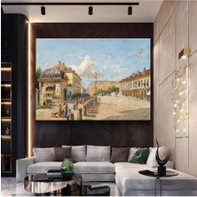 TosbArt Rudolf Von Alt Viyana Sokak Şehir Manzarası Kanvas Tablo Sanat Tablosu Ressam Tablosu