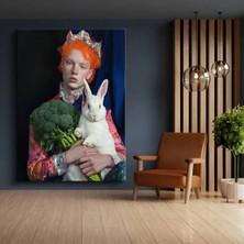 TosbArt Tim Walker Tavşanlı Portre Sanat Kanvas Tablo Sanat Tablosu Ressam Tablosu