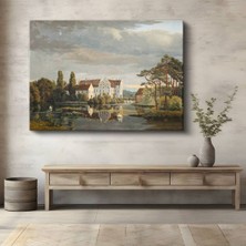 TosbArt Christoffer Eckersberg Borup Şatosu Tarihi Manzara Kanvas Tablo Ressam Tablosu