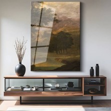 TosbArt Claude Lorrain Italyan Kırsal Manzarası Klasik Temperli Cam Tablo Sanat Tablosu Dekoratif Tablo
