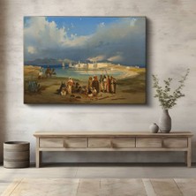 TosbArt David Roberts Algiers Limanı Kuzey Afrika Kanvas Tablo Sanat Tablosu Ressam Tablosu