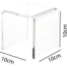 Allians Şeffaf Sergileme Standı 10X10X10CM, 6mm Kalınlık, Zarif ve Dayanıklı Tasarım