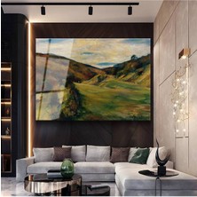 TosbArt Paul Cézanne Tepeler Vadisi Resmi Temperli Cam Tablo Sanat Tablosu Dekoratif Tablo