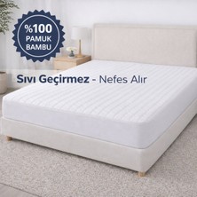 Ezgi %100 Pamuk Bambu Lastikli Çarşaf Tipi Fitted Alez 100 x 200 – Sıvı Geçirmez Yatak Koruyucu