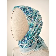 Turkuaz Eşarp %30 Ipek / %70 Pamuk 100X100 cm