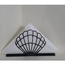 Odmek Istiridye Tasarımlı Metal Peçetelik– Masaüstü Peçete Tutucu (17×9×4 cm)