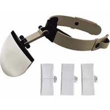 Net Damla Şapka Tip Kask Büyüteç, 4 Farklı Büyütme Lensli Büyüteç - Lisinya