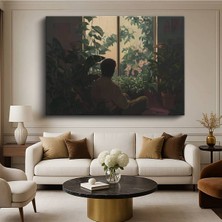 TosbArt Thomas Saliot Bitki Odası Iç Mekan Botanik Resmi Kanvas Tablo Sanat Tablosu Ressam Tablosu