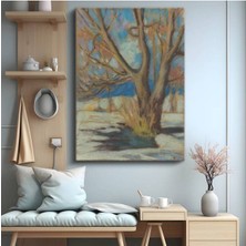 TosbArt Wolf Kahn Kış Ağacı Kar Manzarası Kanvas Tablo Sanat Tablosu Ressam Tablosu