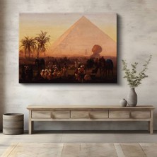TosbArt David Roberts Mısır Piramitleri Antik Yapı Kanvas Tablo Sanat Tablosu Ressam Tablosu