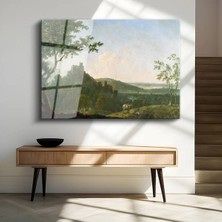 TosbArt Richard Wilson Tepe Manzara Kale Görünümü Temperli Cam Tablo Sanat Tablosu Dekoratif Tablo