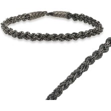 Inure Jewelry Gümüş Kazaziye Örgü Bileklik