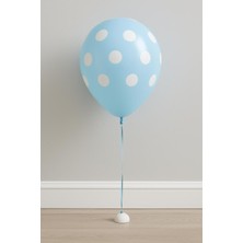 Açık Mavi Puantiye Balon 25'li