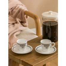 LC Waikiki Baskılı 2 Kişilik Porselen Kahve Fincan Takımı 90 ml  (S6)