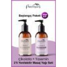 Feyza Design Doğal Çikolata Aromalı ve Yasemin Özü Duyusal Masaj Yağı Seti 150ML