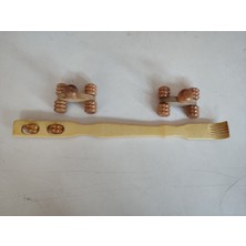 Feyza Design 3'lü Ahşap Masaj Seti, Sırt Kaşıma ve Tekerlekli Masaj Aletleri