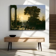 TosbArt Claude Lorrain Liman Doğuşu Deniz Manzarası Kanvas Tablo Sanat Tablosu Ressam Tablosu