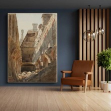 TosbArt David Roberts Tarihi Yapı Kalıntıları Antik Kanvas Tablo Sanat Tablosu Ressam Tablosu