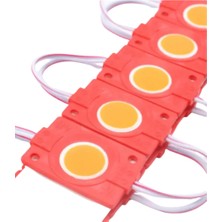 Powerr Led Aydınlatma 200 Adet 12 Volt 2.4 Watt Kare Kırmızı Cob LED Modül IP65 1 Paket