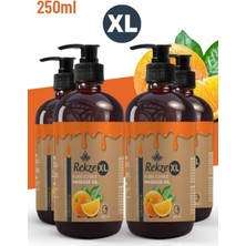 Feyza Design 4'lü Portakal Aromalı Masaj Yağı, 250 ml x 4, Yenilebilir, Büyük Boy