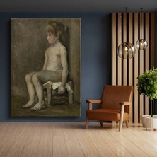 TosbArt Vincent Van Gogh Sandalyede Çocuk Portresi Kanvas Tablo Sanat Tablosu Ressam Tablosu