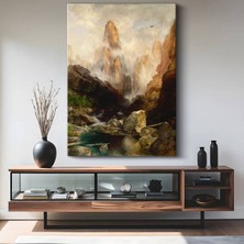 TosbArt Thomas Moran Sisli Vadi Doğa Manzarası Kanvas Tablo Sanat Tablosu Ressam Tablosu
