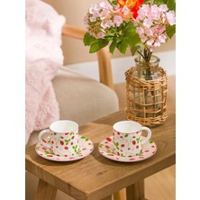 LC Waikiki Karışık Baskılı 2 Kişilik Porselen Kahve Fincan Takımı 90 ml  (S6)