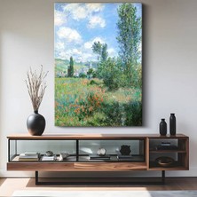 TosbArt Claude Monet Kırmızı Gelincik Çiçek Tarlası Kanvas Tablo Sanat Tablosu Ressam Tablosu