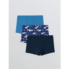 LC Waikiki Lacivert Erkek Çocuk Boxer 3 Lü  (S6)