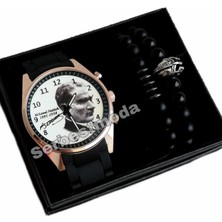 Spectrum Sevgiliye Hediye Erkek Kol Saatleri Atatürk Temalı Erkek Saat Bileklik Kombini Baskılı Kol Saati Erkeğe Hediye