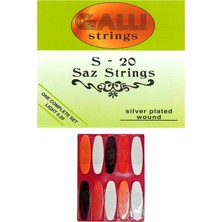 Allians Ithal Galli Uzun Sap Saz Tel Seti ve Saz Tezene Mızrap Takımı