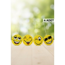 Promosyonik Gülen Yüz Tasarım Ferahlatıcı 4'lü Oto Kokusu