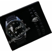 Spectrum Erkek Kol Saatleri Sevgiliye Hediye Atatürk Temalı Erkek Saat Bileklik Kombini Baskılı Kol Saati Erkeğe Doğum Günü Hediyeleri